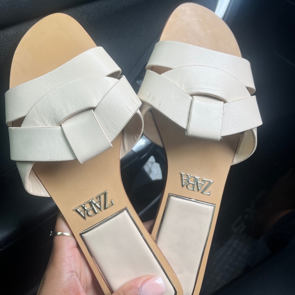 Zara - Cream Sandals